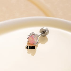 1 Stück Simple Series Klassischer geometrischer Titanstahl Kein Beschichtungsmaterial Künstlicher Edelstein Damen Ohrstecker h5 Bild5