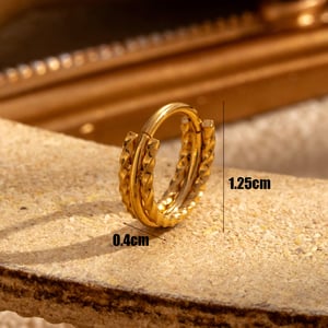 1 Piece Simple Series Simple Geometric Titanium Steel No Plating Material Women Stud Earrings h5 Picture5