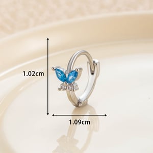 1 Piece Simple Series Classic Animal Copper No Plating Material Zircon Women Hoop Earrings h5 Picture5