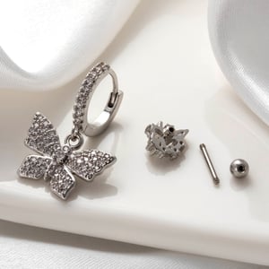 1 Piece Simple Series Classic Heart Copper No Plating Material Zircon Women Stud Earrings h5 Picture7