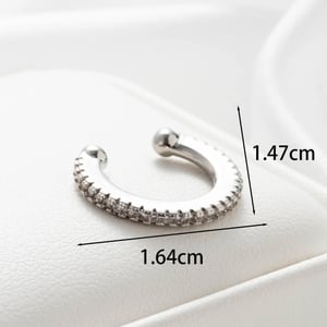 1 Piece Simple Series Simple Heart Copper No Plating Material Zircon Women Stud Earrings h5 Picture3