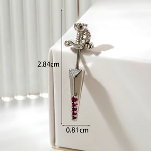 1 Piece Simple Series Classic Heart Titanium Steel No Plating Material Zircon Women Stud Earrings h5 Picture4