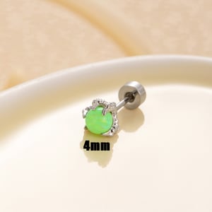 1 Stück Simple Series Klassischer geometrischer Titanstahl Kein Beschichtungsmaterial Künstlicher Edelstein Damen Ohrstecker h5 Bild6