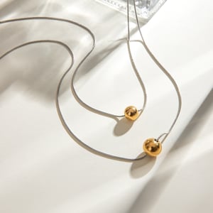 1 piece simple series  style round stainless steel  gold plated women pendant necklaces h5 Picture5