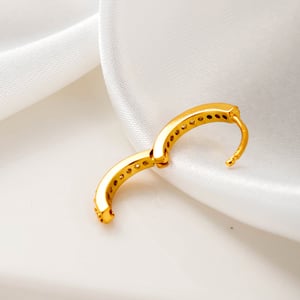 1 Piece Simple Series Simple Geometric Copper No Plating Material Zircon Women Hoop Earrings h5 Picture7
