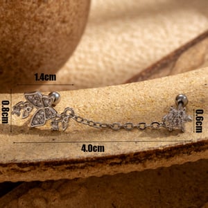 1 Stück Simple Series Klassische Herz Titan Stahl Kein Beschichtungsmaterial Zirkon Damen Ohrstecker h5 Bild4