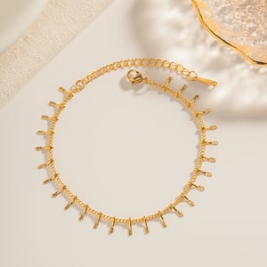 1 piece simple series  line stainless steel  gold plated women charm bracelets h5 Picture4