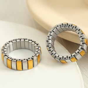 1 Stück Simple Series Punk Patchwork Edelstahl 18 Karat vergoldet Damen Kettenarmbänder h5 Bild9