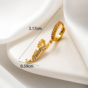 1 Piece Simple Series Classic Cross Copper No Plating Material Zircon Women Stud Earrings h5 Picture4