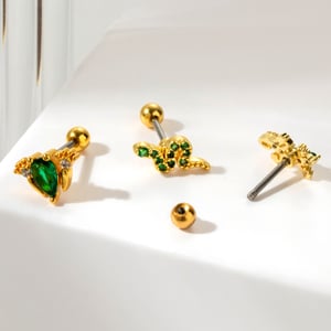 1 Piece Simple Series Classic Animal Titanium Steel No Plating Material Zircon Women Stud Earrings h5 Picture7