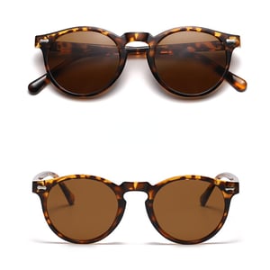 1 Paar Damen-Sonnenbrillen der Simple Series im Retro-Stil mit einfarbigem Harz h5 Bild2
