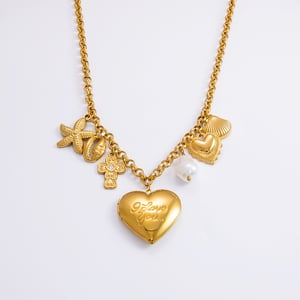 1 piece romantic series daily heart stainless steel  gold color plated glass women's pendant necklaces h5 Picture9