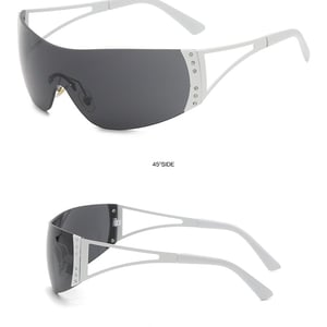1 pair of fashionable women's sunglasses made of metal material h5 Picture5