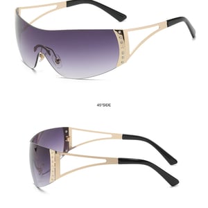 1 pair of fashionable women's sunglasses made of metal material h5 Picture3