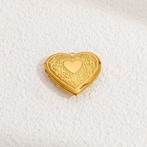 1 Stück Simple Series Retro Herz Edelstahl Goldfarben Damenanhänger h5 Bild8