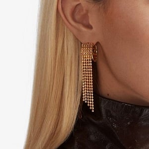 1 pair classic series retro line stainless steel  gold plated women drop earrings h5 Picture7