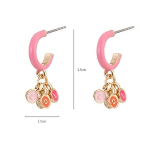 1 Set Stylish Series Chic Polychrome Heart Drop Oil Alloy Exquisite Women's Earrings Set h5 Picture8