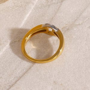 1 Paar hochwertige ringförmige Creolen aus Edelstahl der Simple-Serie, vergoldet h5 Bild8