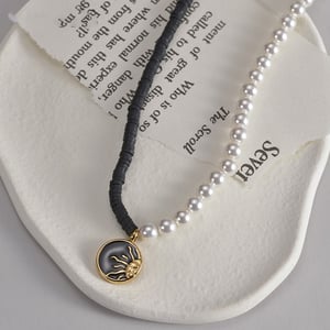 1 Stück Simple Series Tägliche gemischte Farbe Edelstahl Damen Anhänger Halsketten h5 Bild5