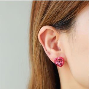 1 Paar Romantische Serie Elegante Herz Legierung Damen Ohrringe Set h5 Bild6