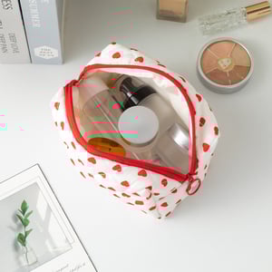 1 Piece Sweet Series Classic Heart Portable Large Capacity Toiletry With Random Printing Design Women's Cosmetic Bags h5 Picture5