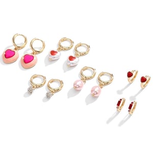 1 Paar romantische Serie Sweet Heart Legierung Damen Tropfen Ohrringe h5 Bild6