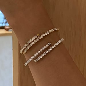 1 Stück luxuriöse Serie Sexy ringförmige Edelstahl vergoldete Damenarmreifen h5 Bild5