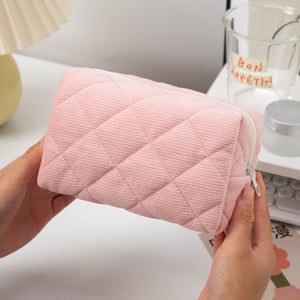 1 Piece Simple Series Plaid Portable Large Capacity Toiletry Women's Cosmetic Bags h5 Picture5