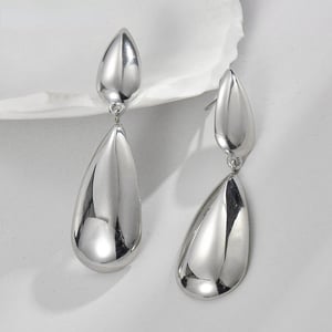 1 Paar Simple Series Daily Droplet Edelstahl-Ohrhänger für Damen h5 Bild4
