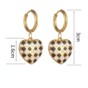 1 Paar einfache Serie täglich gemischte Farbe Edelstahl Tropfen Ohrringe für Damen h5 Bild7