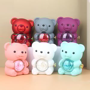 Bear Rose Valentine's Day Gift Revolving Jewelry Box h5 Picture3
