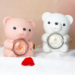 Bear Rose Valentine's Day Gift Revolving Jewelry Box h5 Picture4