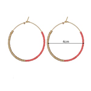 1 Paar einfache Serie einfache gemischte Farbe Edelstahl Creolen für Damen h5 Bild8