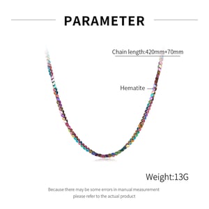 Collane a strati da uomo in acciaio inossidabile con perline colorate h5 Immagine8