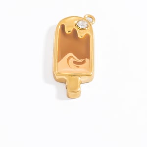 1 Stück Simple Series Vacation Plant Edelstahl Goldfarben Damenanhänger h5 Bild7