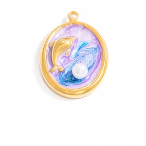 1 Piece Romantic Series Vacation Beach Marine Elements Oil- Glazing Stainless Steel Gold Color Shell Women's Pendants h5 Picture9