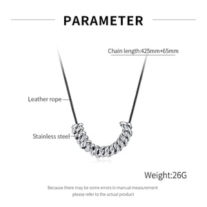 Halat Patchwork Paslanmaz Çelik Erkek Zincir Kolyeler h5 Resim7