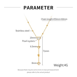 1 Piece Simple Series Elegant Heart Stainless Steel Women's Chain Necklaces h5 Picture8