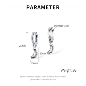 Retro Flügel Form Edelstahl Herren Ohrstecker h5 Bild7