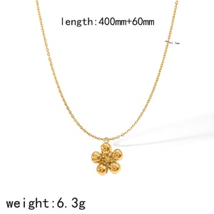 1 Pair Charming Series Chic Flower Shape Stainless Steel Gold Color Women's Earrings Set h5 Picture5