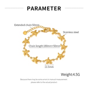 1 Stück Simple Series Simple Turtle Edelstahl Goldfarben Damen Kettenarmbänder h5 Bild8