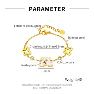 1 Stück Simple Series Tägliche geometrische Edelstahl Goldfarbene Damen-Kettenarmbänder h5 Bild8