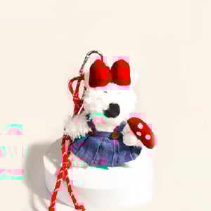 1 Piece Cute Bow Bear Wearring Dress Women's Bag Charms h5 Picture3