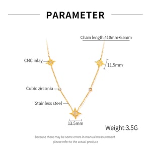 1 Stück Simple Series Tägliche geometrische Edelstahl Goldfarbene Damen-Anhängerketten h5 Bild9