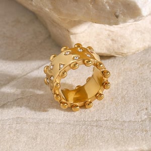 1 Piece Exquisite Series Retro Pentagram Round Stainless Steel Gold Color Women's Bangles h5 Picture11