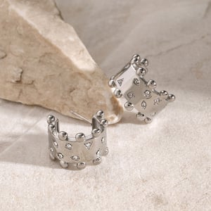 1 Piece Exquisite Series Retro Pentagram Round Stainless Steel Gold Color Women's Bangles h5 Picture9