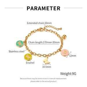 1 Piece Polychrome Series Daily Butterfly Stainless Steel Gold Color Women's Charm Bracelets h5 Picture7