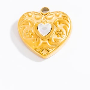 1 Piece Chromatic Series Modern Flower Oil- Glazing Stainless Steel Gold Color Women's Pendants h5 Picture12
