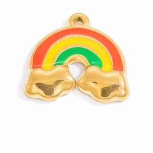 1 Piece Romantic Series Daily Charming Plant Colorful Alloy Gold Color Women's Pendants h5 Picture9