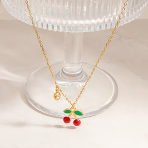 1 Piece Romantic Series Cute Plant Stainless Steel   Gold Color  Women's Pendant Necklaces h5 Picture6